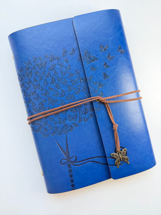 Rotes A5 Vintage Kunstleder Ringbuch-Notizbuch