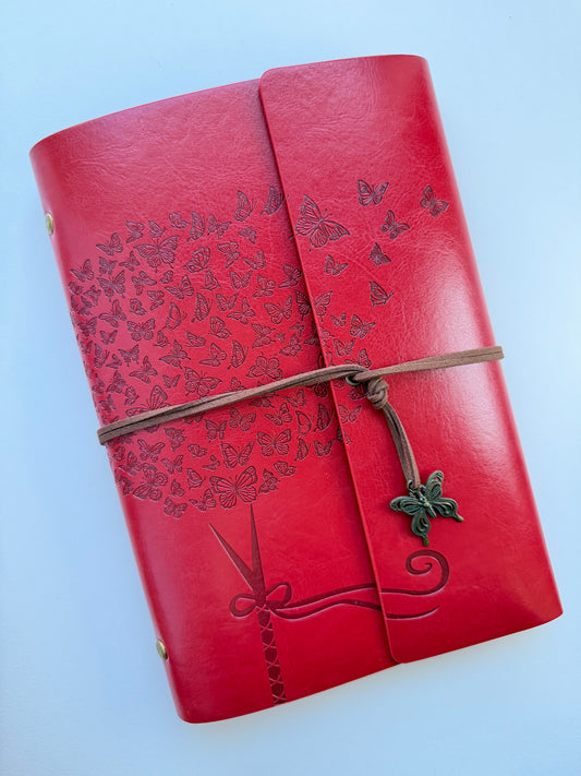 Brown A5 Vintage Faux Leather Binder Notebook