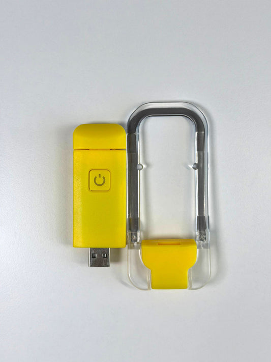 Rechargeable USB Reading Light with Clip - Yellow