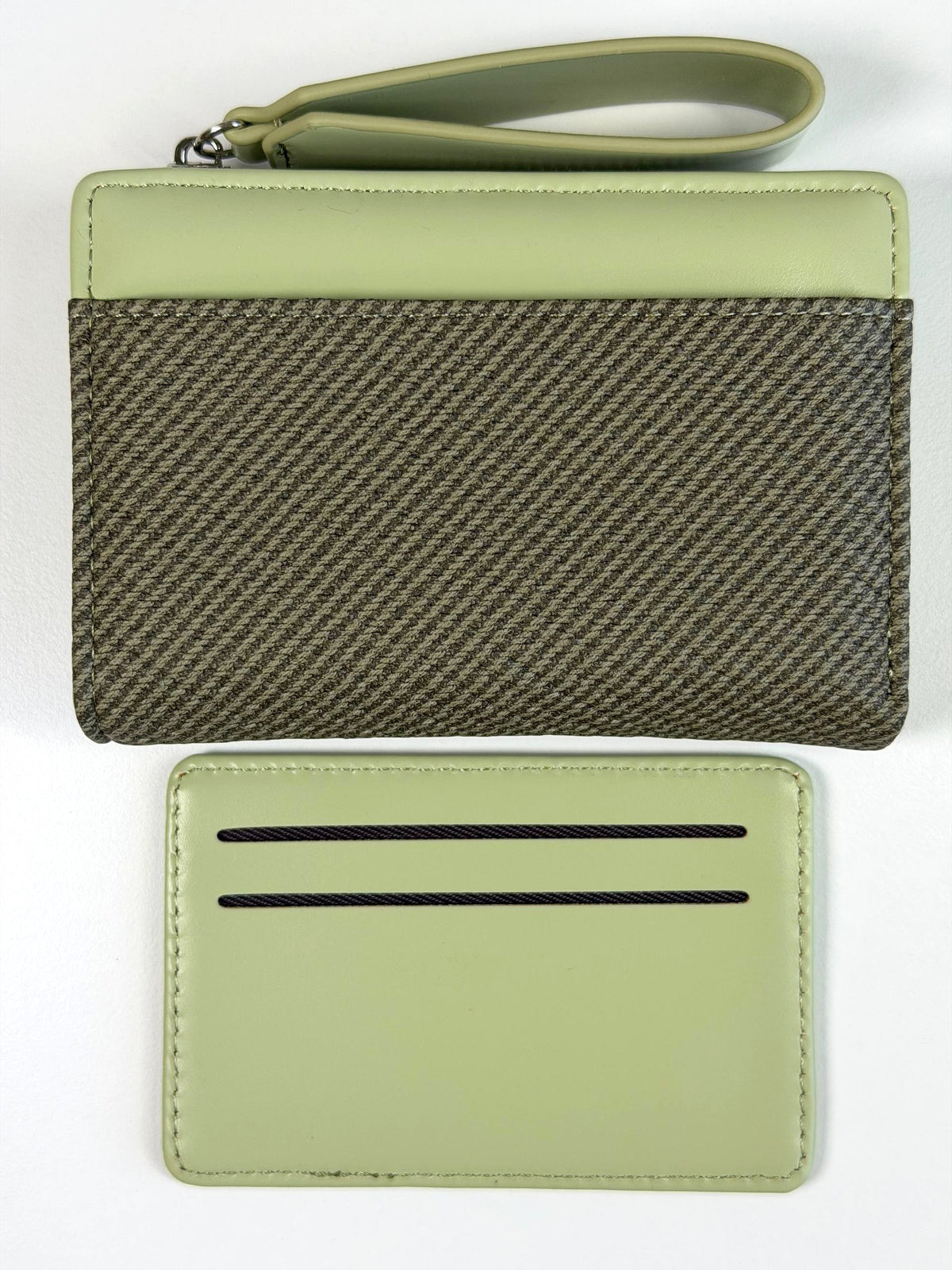 Wristlet Wallet & Removable Card Holder Sage Green