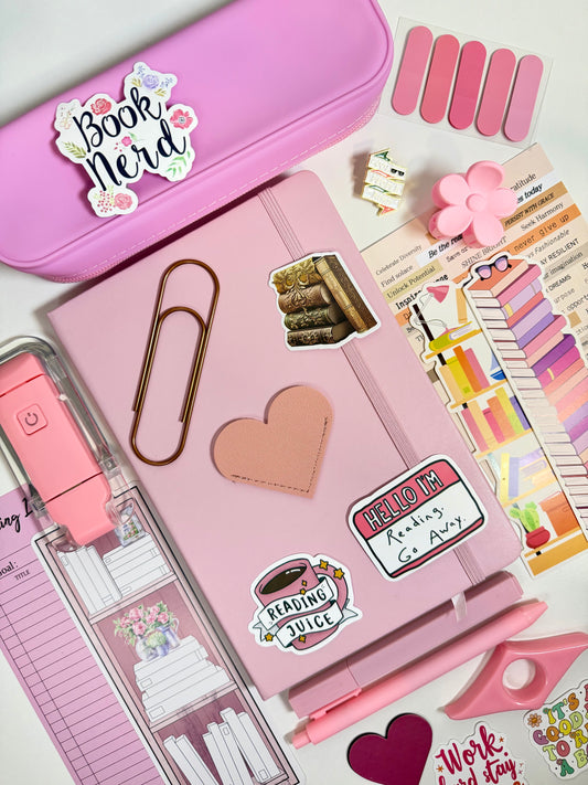 Pink Bookish Bundle — A5 Notebook
