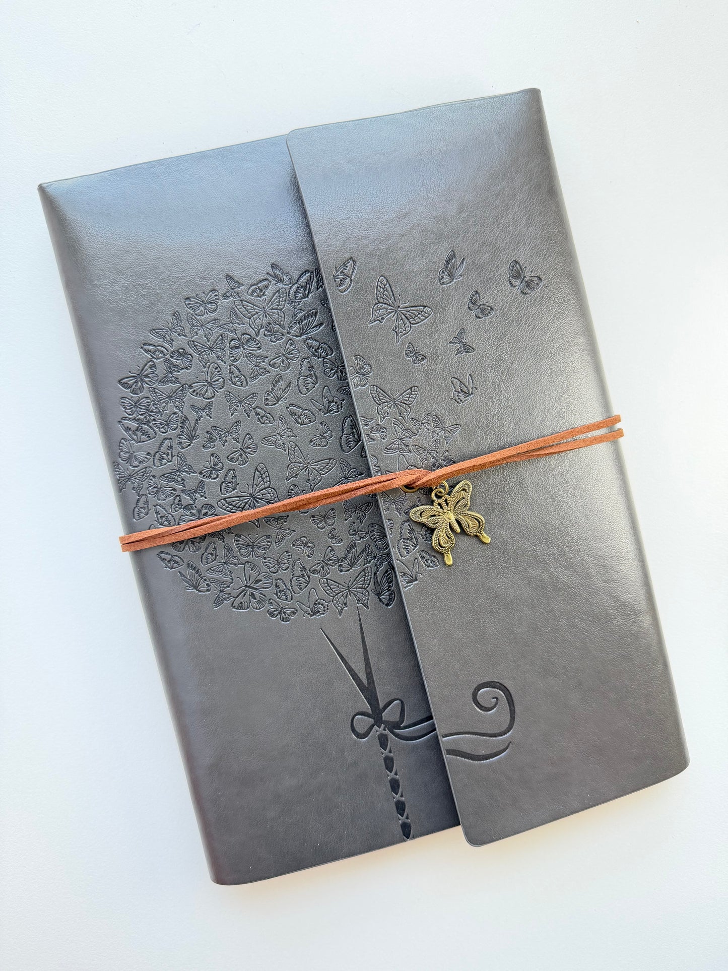 Vintage A5 Faux Leather Ring Binder Journal