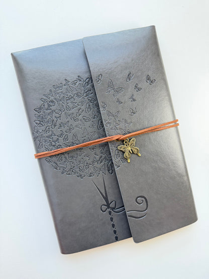 Vintage A5 Faux Leather Ring Binder Journal