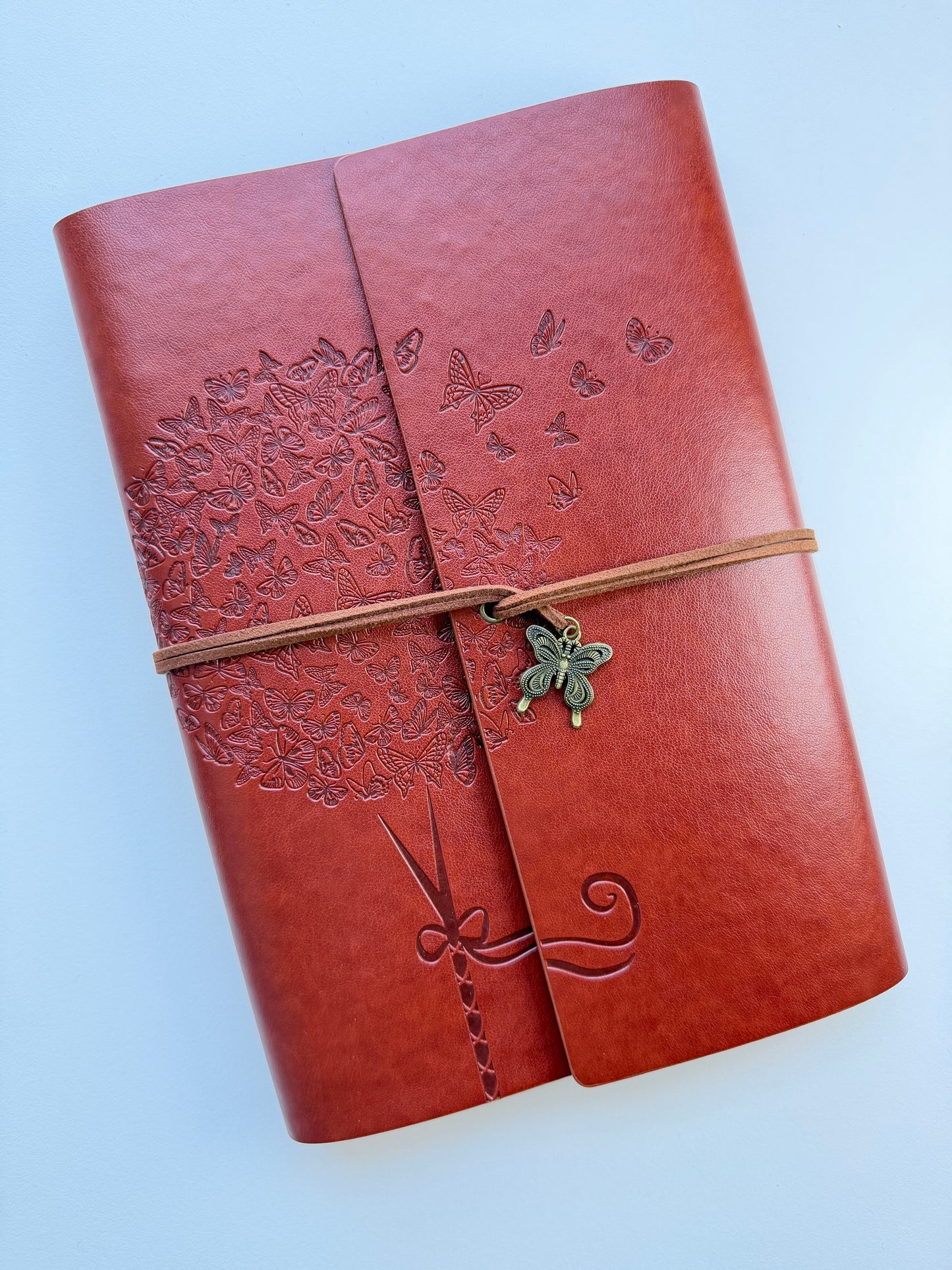 Vintage A5 Faux Leather Ring Binder Journal