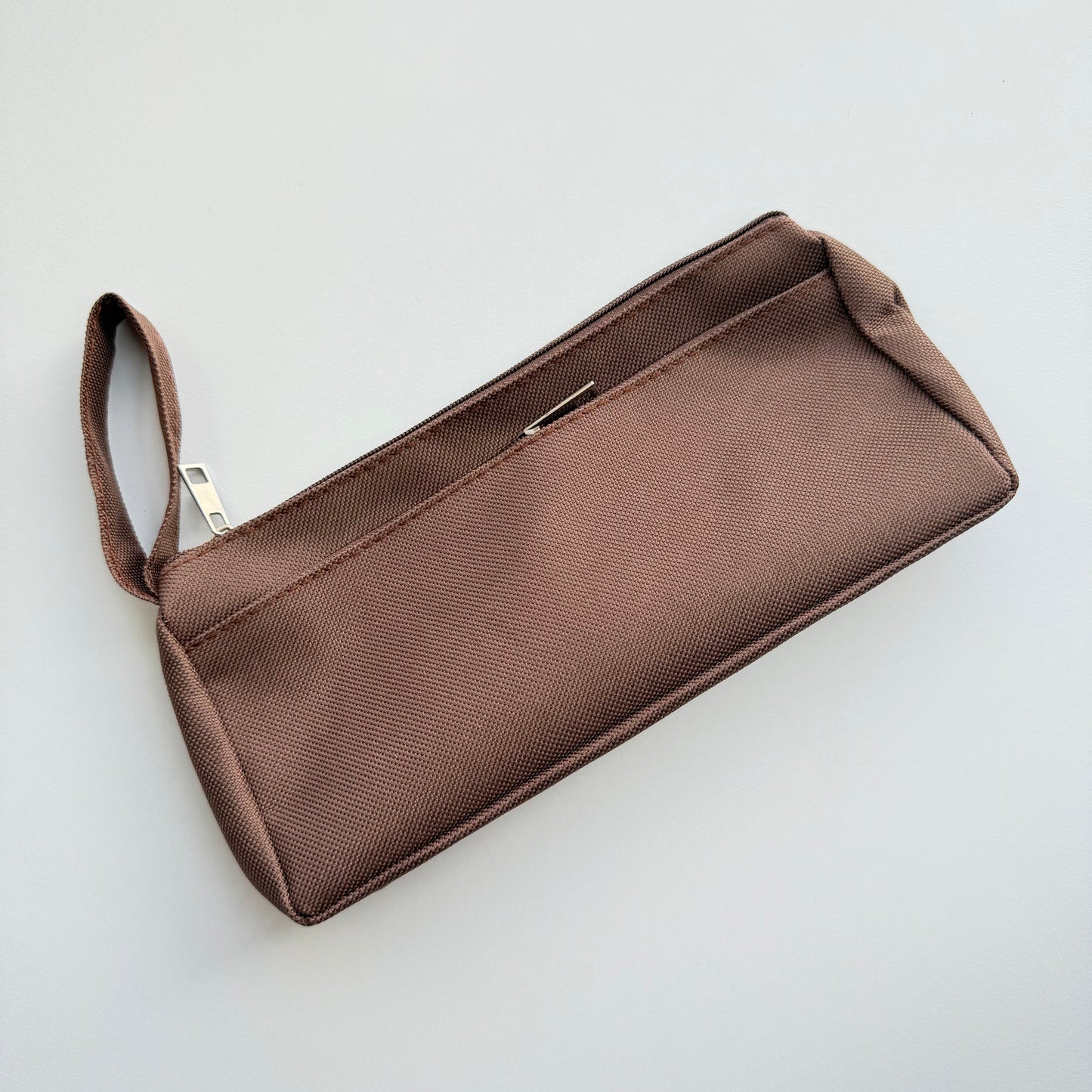 Fabric Pencil Case with Handle — Double Zipper Pockets