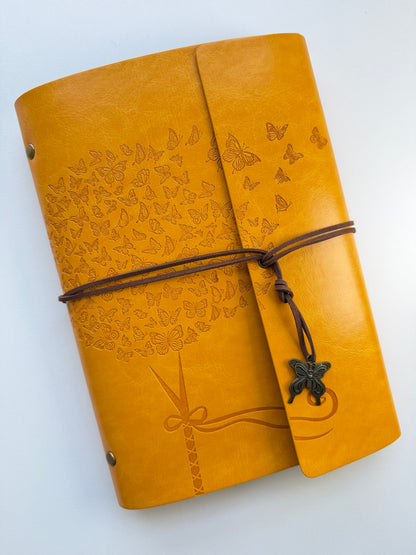 Vintage A5 Faux Leather Ring Binder Journal