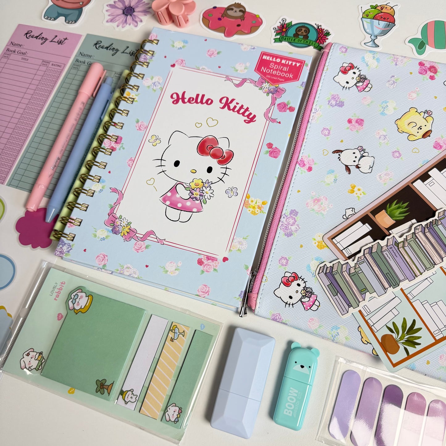 Kawaii Bookish Stationery Set – Blue Standard Edition 💙