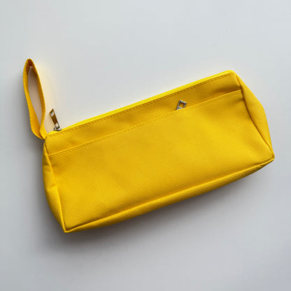 Fabric Pencil Case with Handle — Double Zipper Pockets