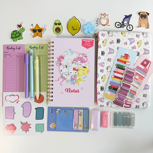 Kawaii Bookish Stationery Set – Pink Standard Edition 🎀