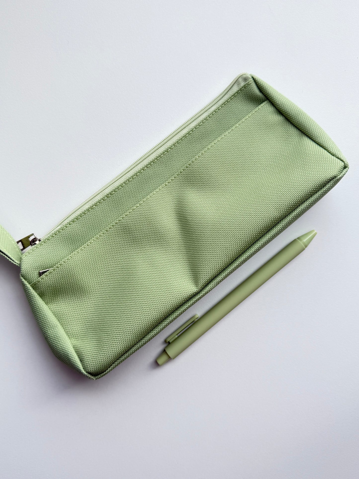 Fabric Pencil Case with Handle — Double Zipper Pockets