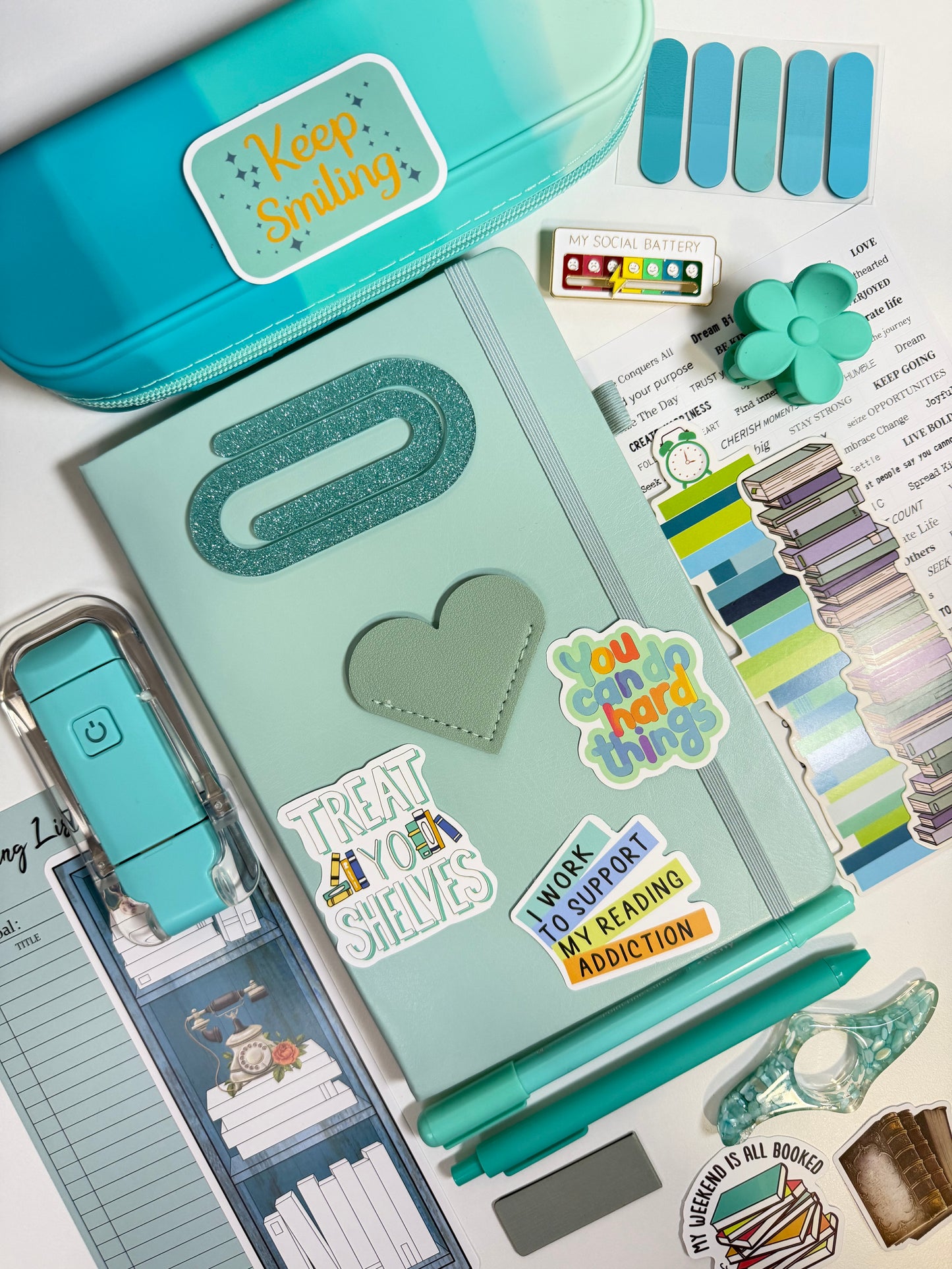 Aquamarine Bookish Bundle — A5 Notebook