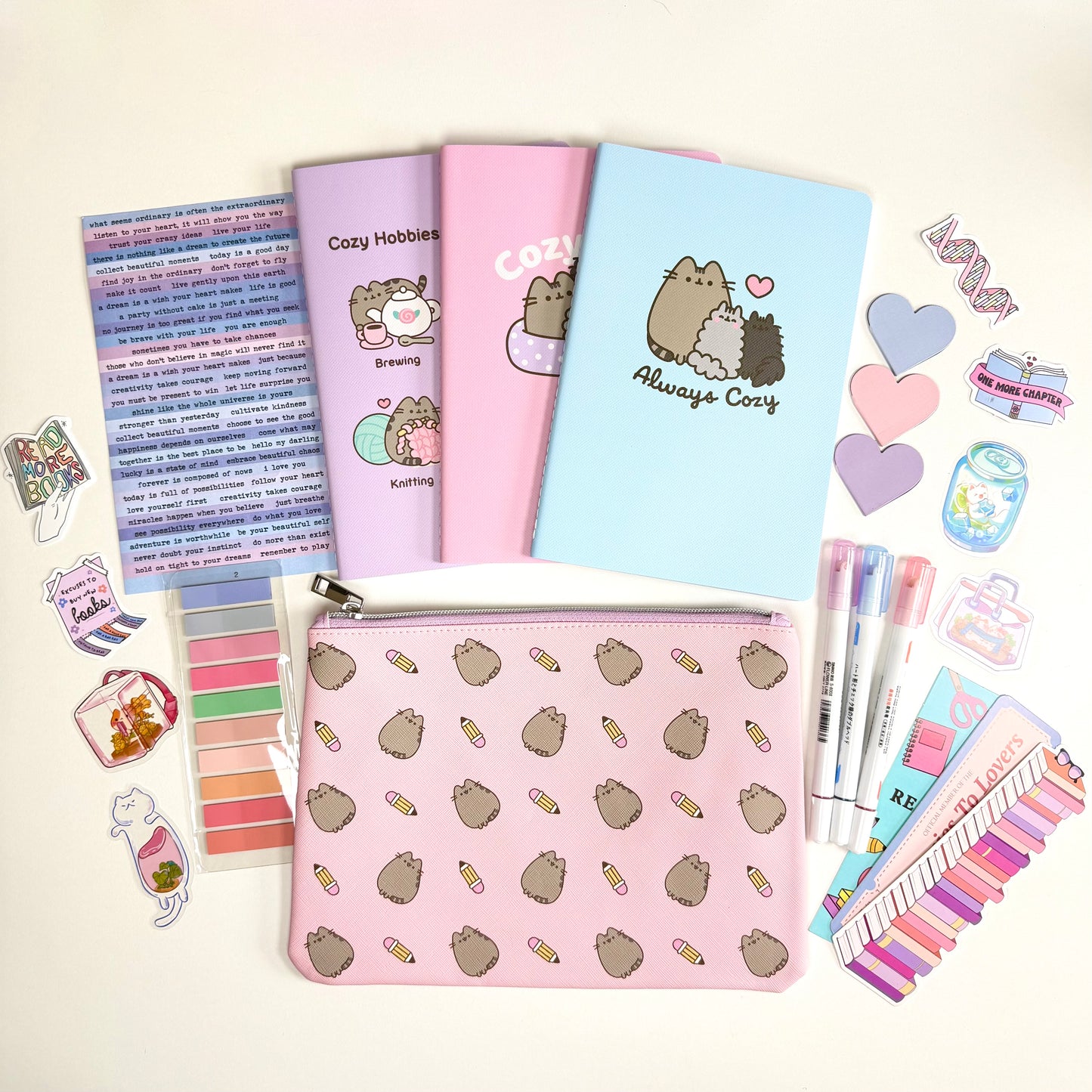 Cozy Pusheen Stationery Set 🩷🐾