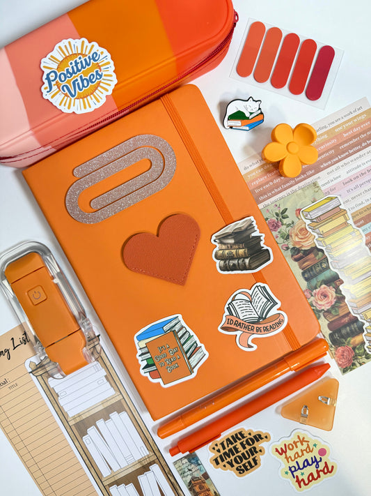 Orange Bookish Bundle — A5 Notebook