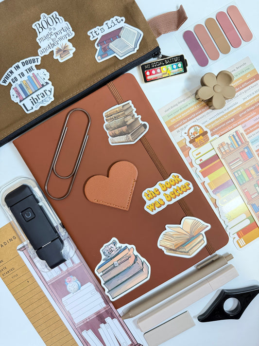 Brown Bookish Bundle — A5 Notebook