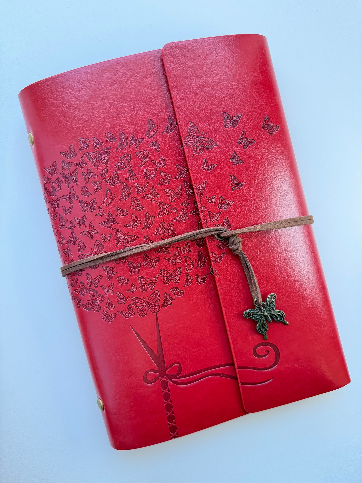 Vintage A5 Faux Leather Ring Binder Journal