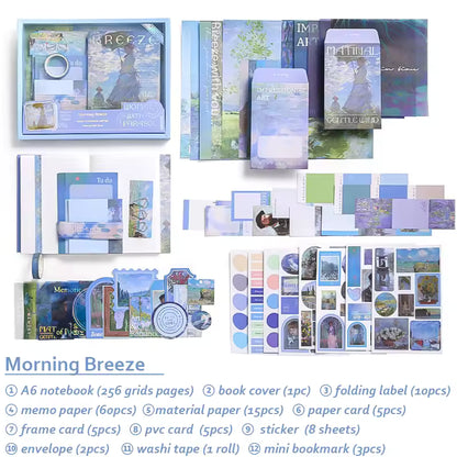 Art Scrapbook Kit – Impressionist Painting Journaling Set (2 Designs)