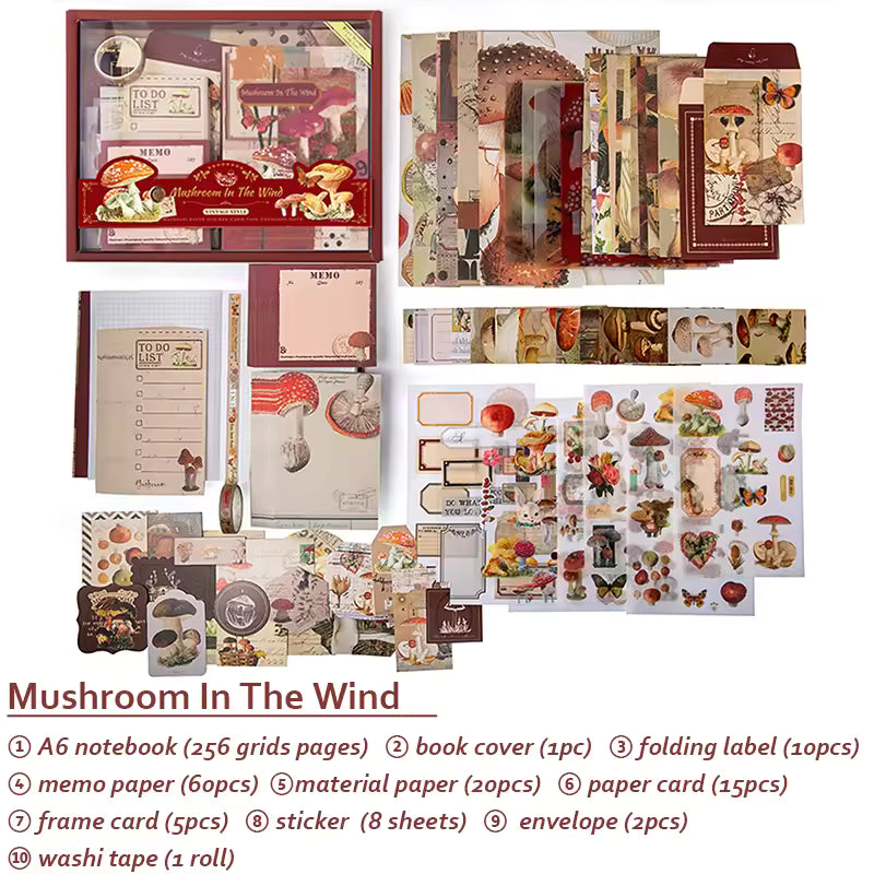 Aesthetic Scrapbook Kit – Nature, Floral & Butterfly Journaling Set (9 Designs)