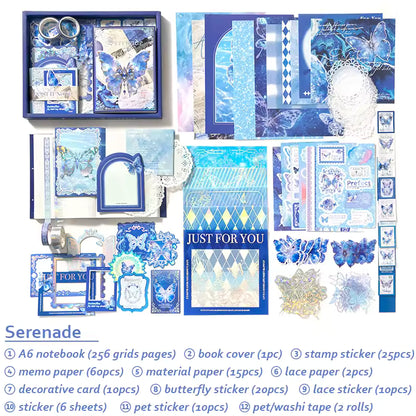 Aesthetic Scrapbook Kit – Nature, Floral & Butterfly Journaling Set (9 Designs)