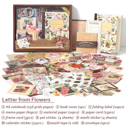 Aesthetic Scrapbook Kit – Nature, Floral & Butterfly Journaling Set (9 Designs)