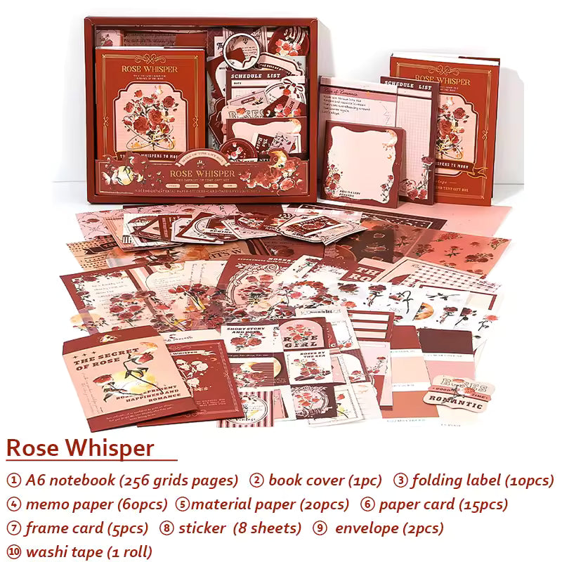 Aesthetic Scrapbook Kit – Nature, Floral & Butterfly Journaling Set (9 Designs)