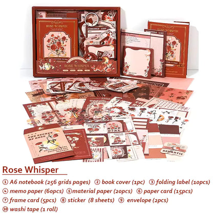 Aesthetic Scrapbook Kit – Nature, Floral & Butterfly Journaling Set (9 Designs)