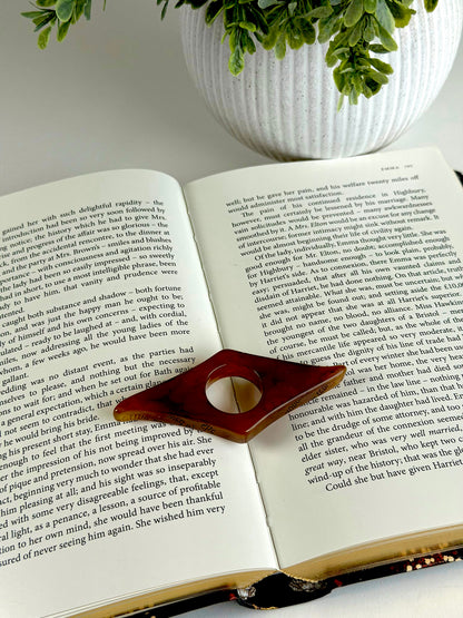 Anillo clásico acrílico para sujetar páginas – Accesorio de lectura con una mano