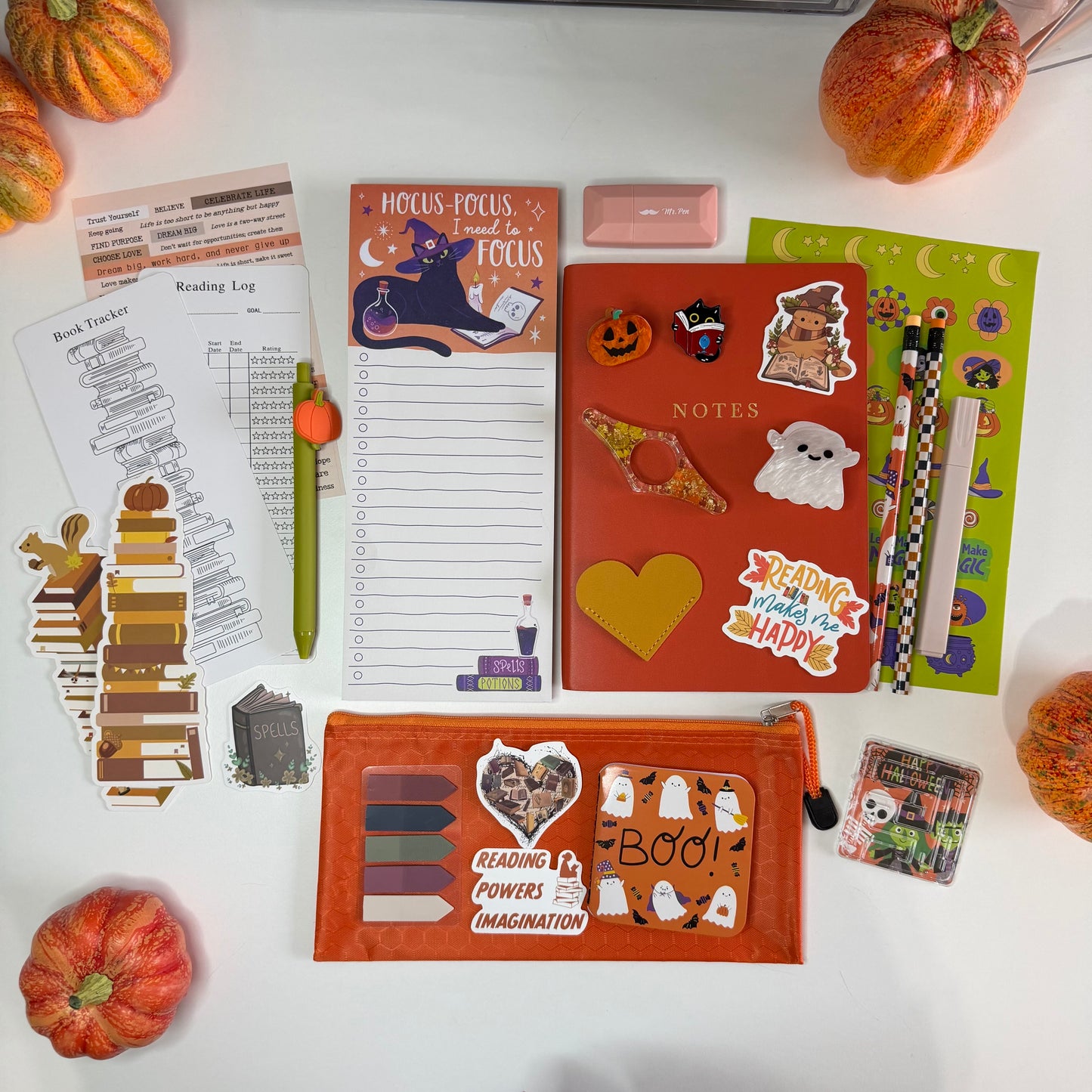 🎃 Exclusive Halloween Bookish Bundle — Orange & Autumn Magic Edition 🍂