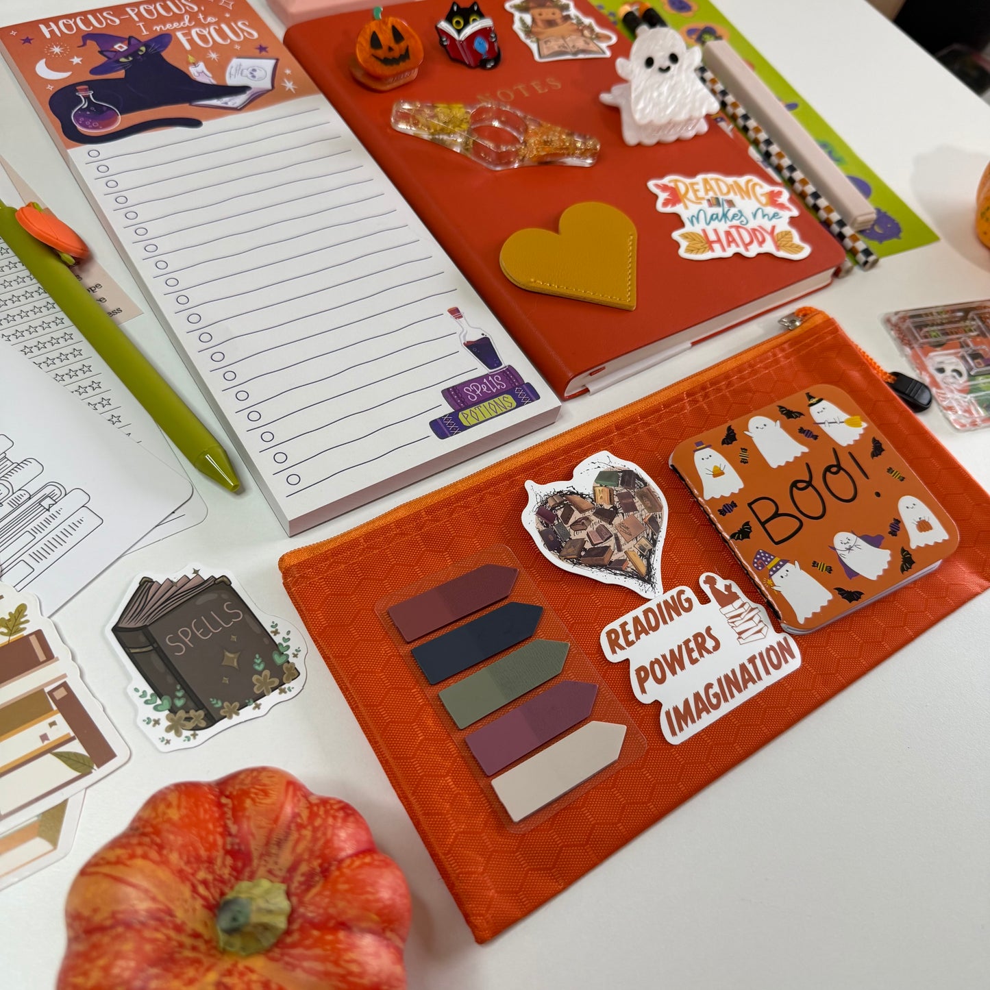 🎃 Exclusive Halloween Bookish Bundle — Orange & Autumn Magic Edition 🍂