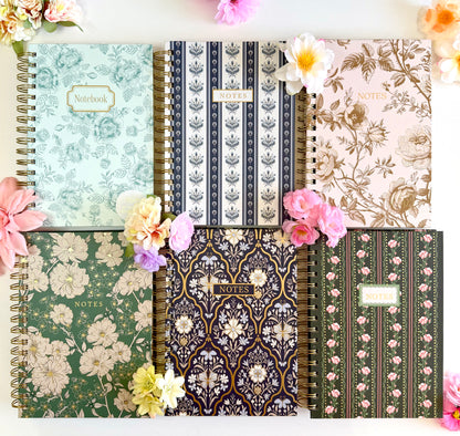 Vintage Floral Hardcover Notebooks – Elegant A5 Journal Collection