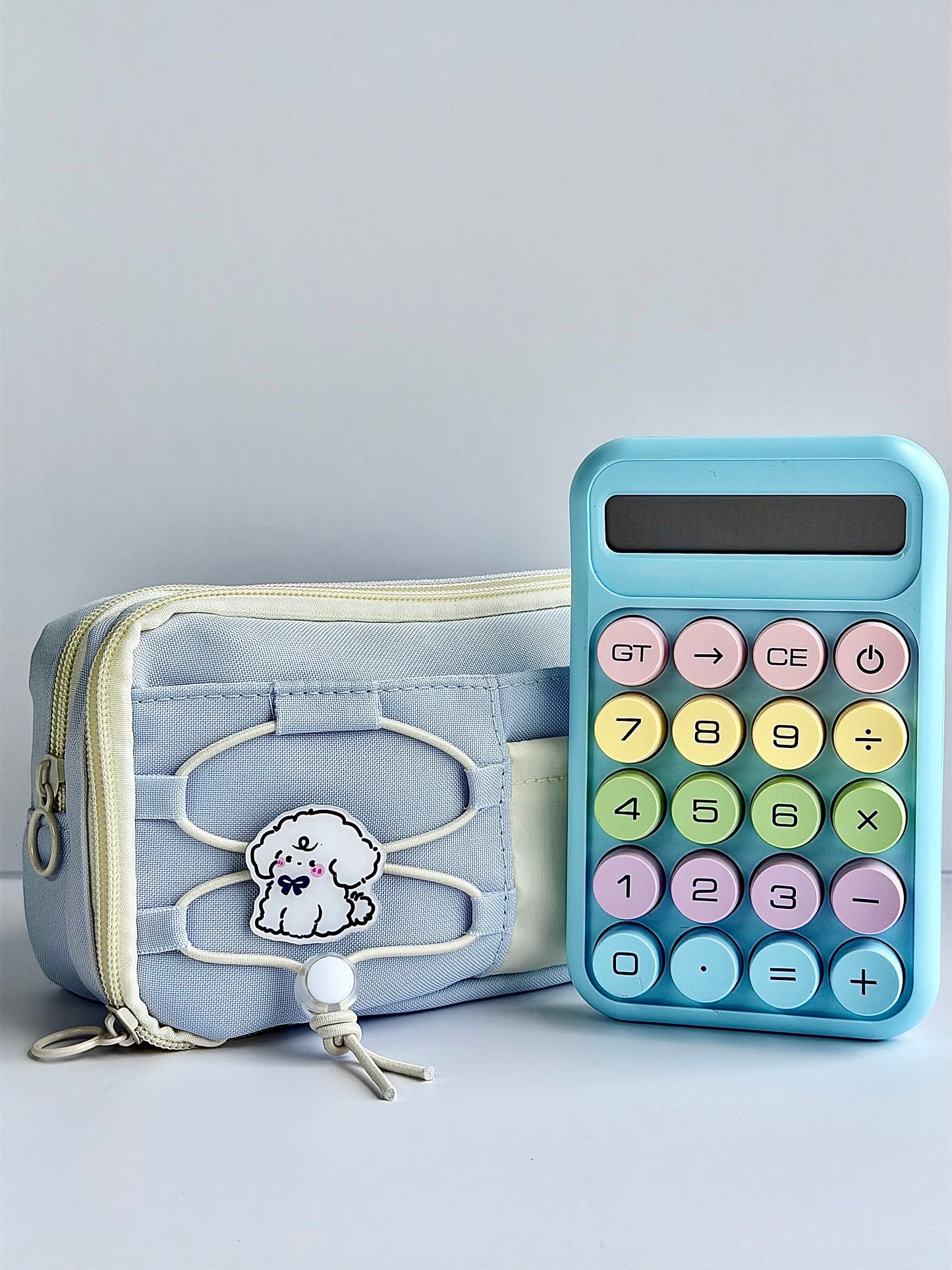 Lila Schreibset mit Federmäppchen, Taschenrechner, Stiften & Schulbedarf