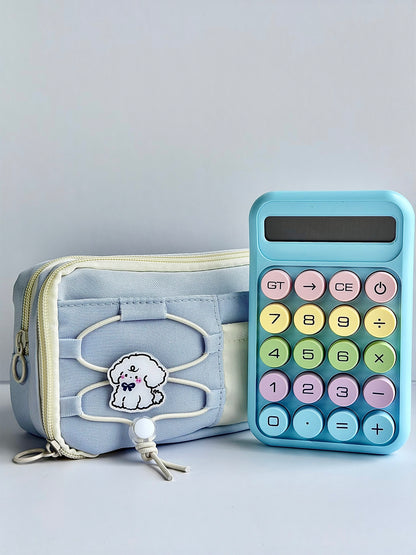 Lila Schreibset mit Federmäppchen, Taschenrechner, Stiften & Schulbedarf