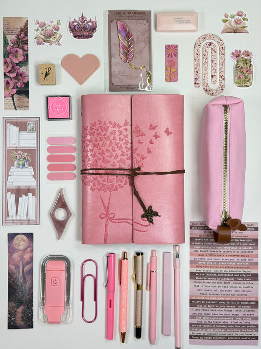 Vintage Pink Bookish Bundle Gift Set