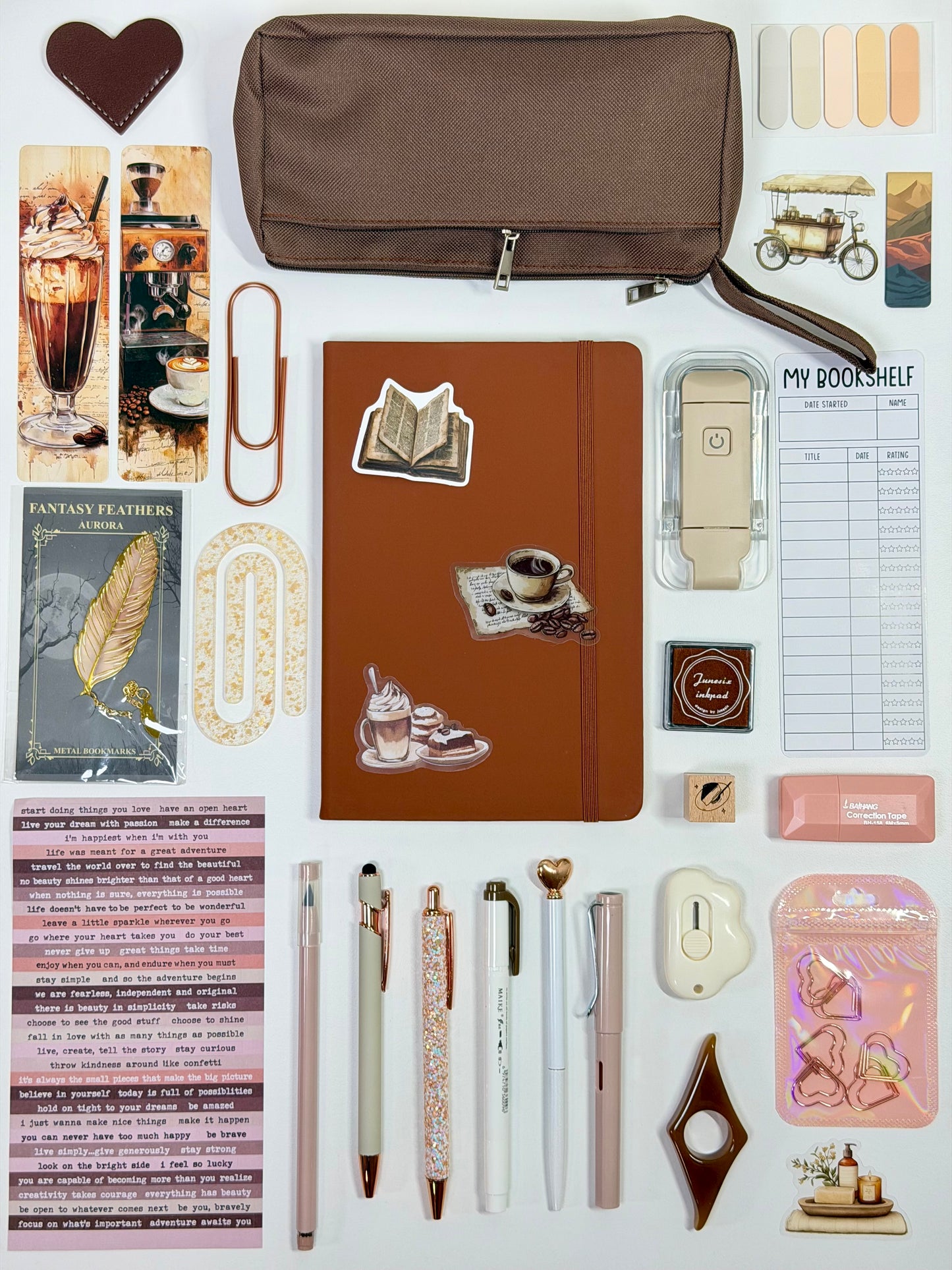 Brown & Beige Bookish Bundle Gift Set