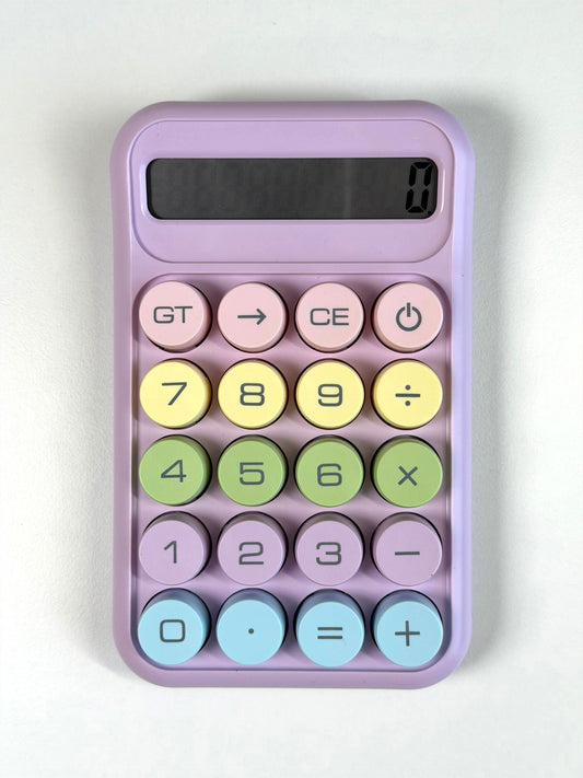 Pastel Colorful Calculator – Cute Desk Calculator for School & Office