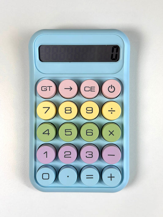 Pastel Colorful Calculator – Cute Desk Calculator for School & Office