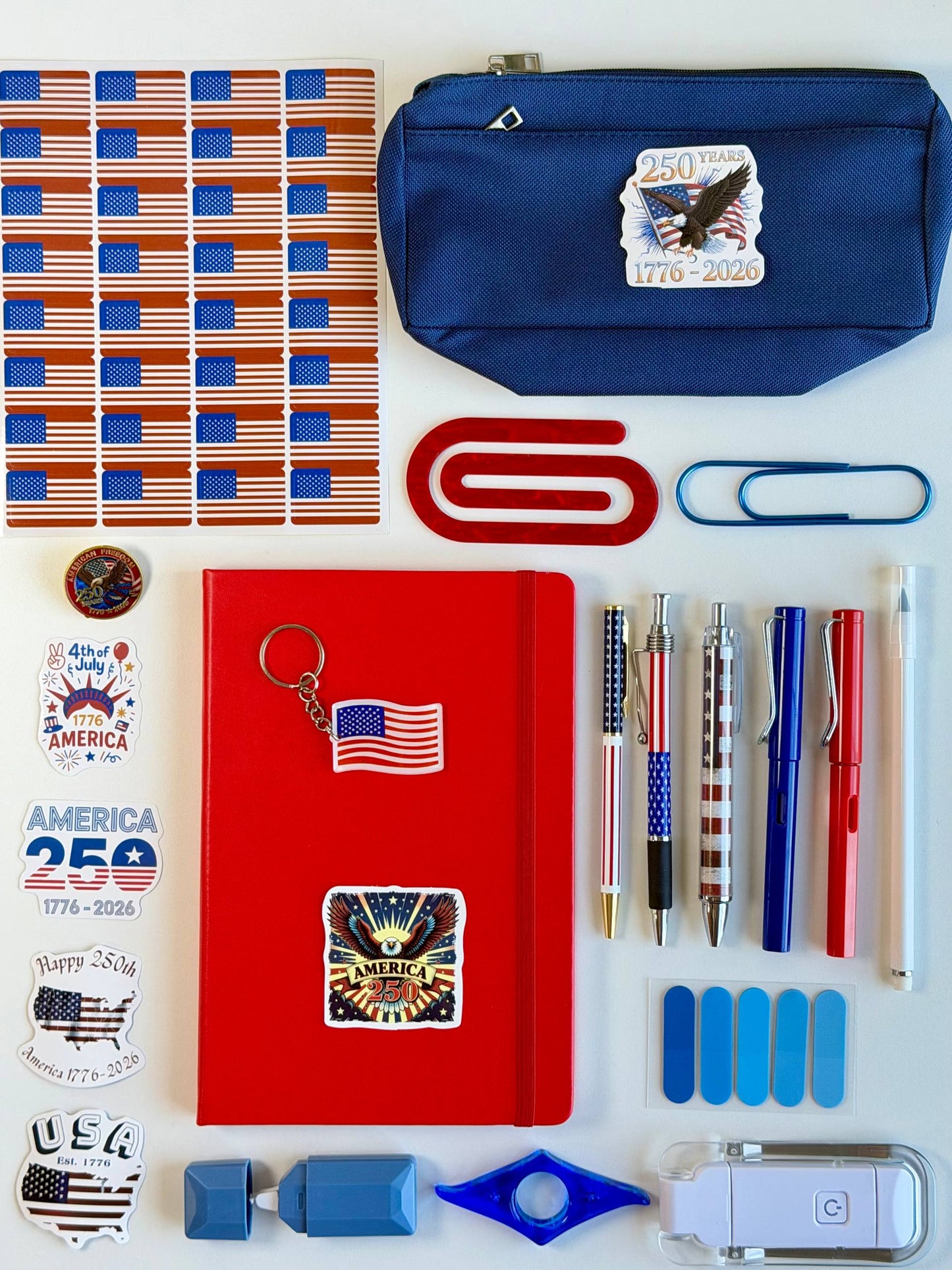 Conjunto de Presente Limitado do 4 de Julho Patriótico para Amantes de Livros