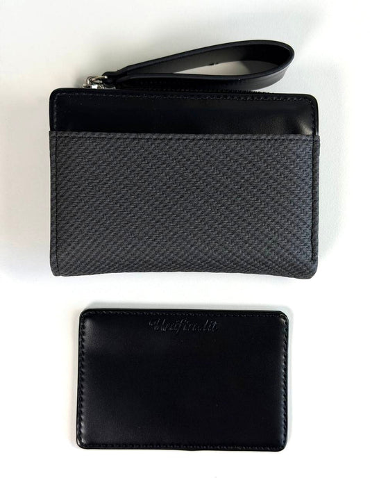 Wristlet Wallet & Removable Card Holder Black