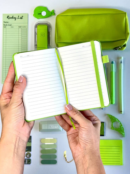 Sada Lime Bookish | A6 zápisník a doplňky pro čtení | Dárková sada