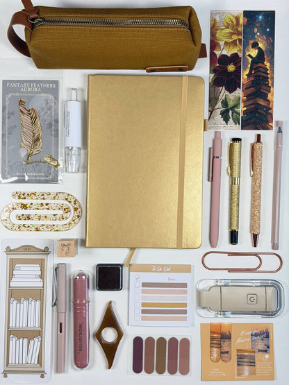 Gold & Brown Bookish Bundle Gift Set