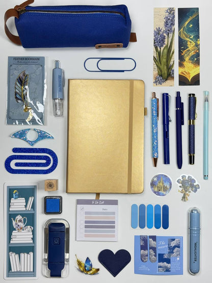 Gold & Blue Bookish Bundle Gift Set