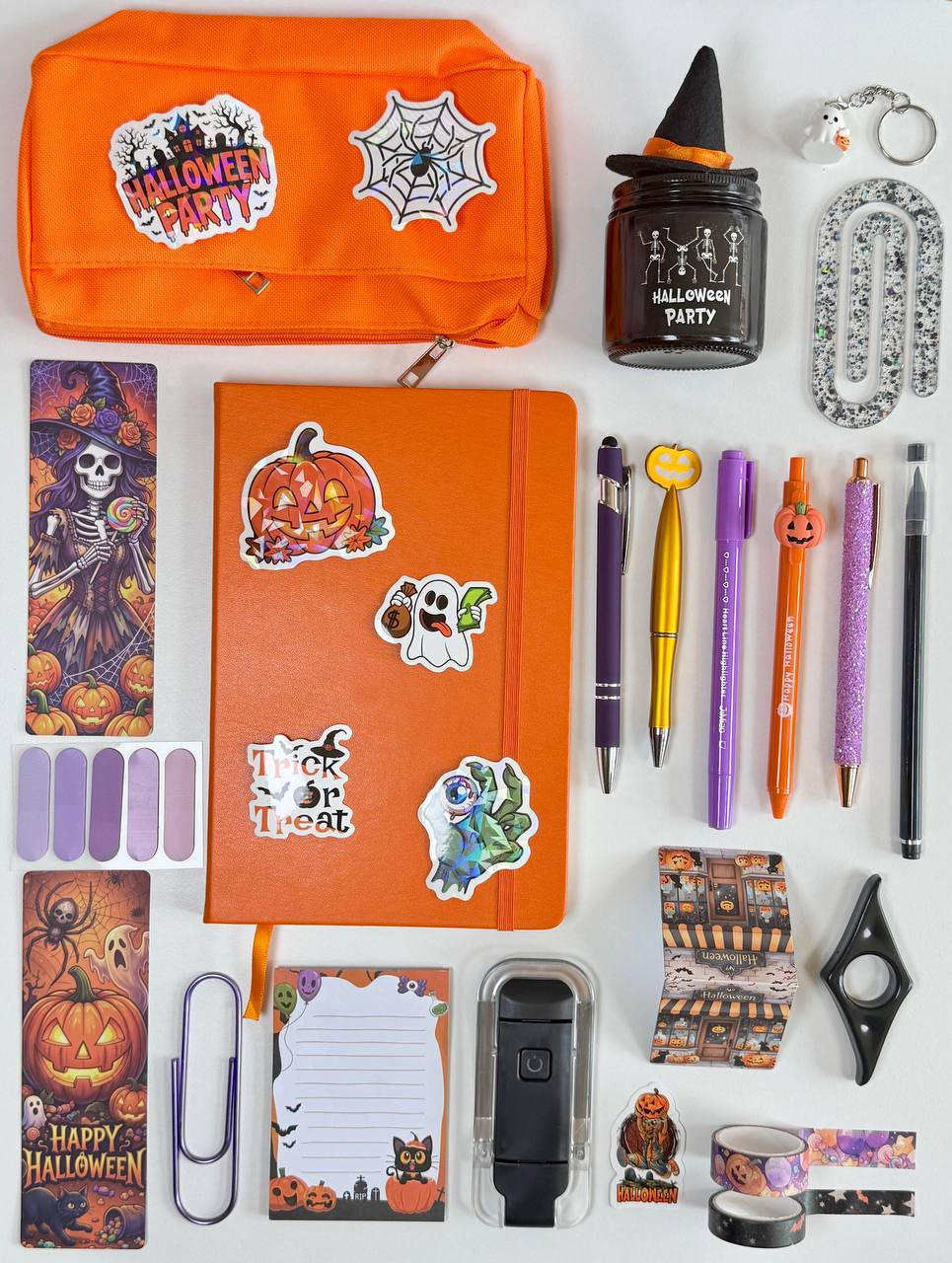 Beperkte oranje Halloween-cadeauset voor boekenliefhebbers