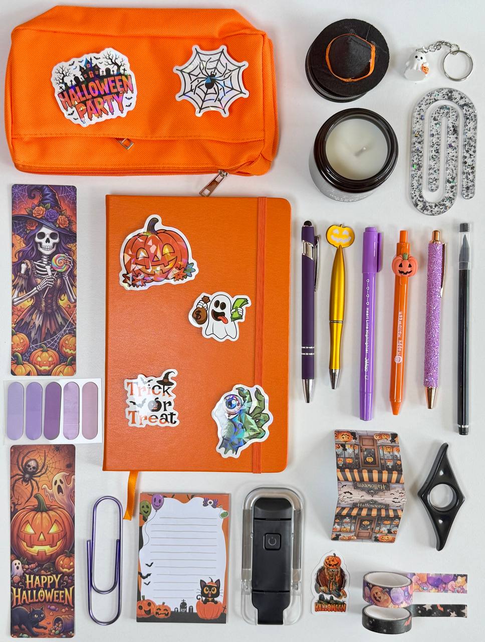 Beperkte oranje Halloween-cadeauset voor boekenliefhebbers
