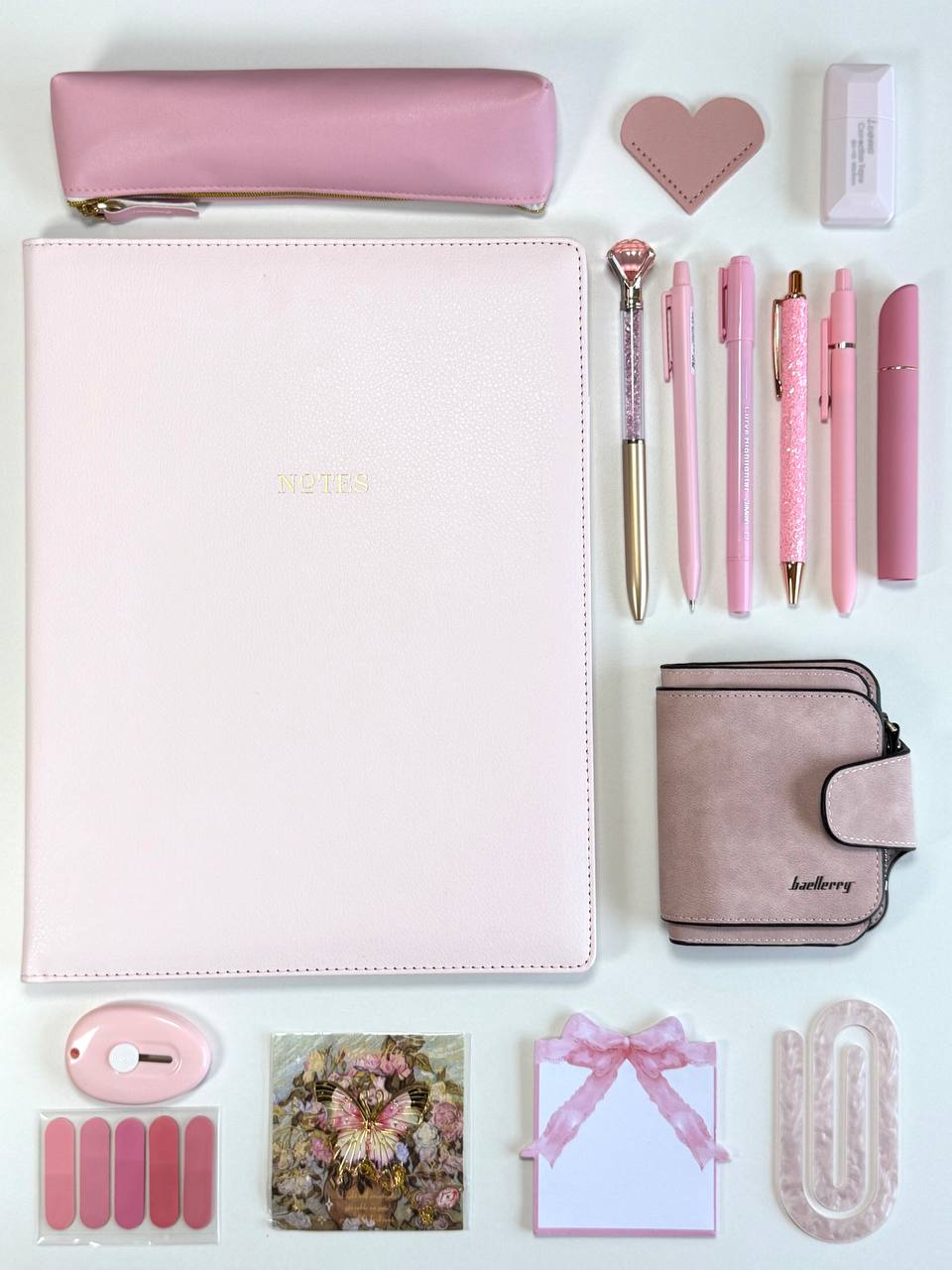 Pink A4 Padfolio Stationery Gift Set