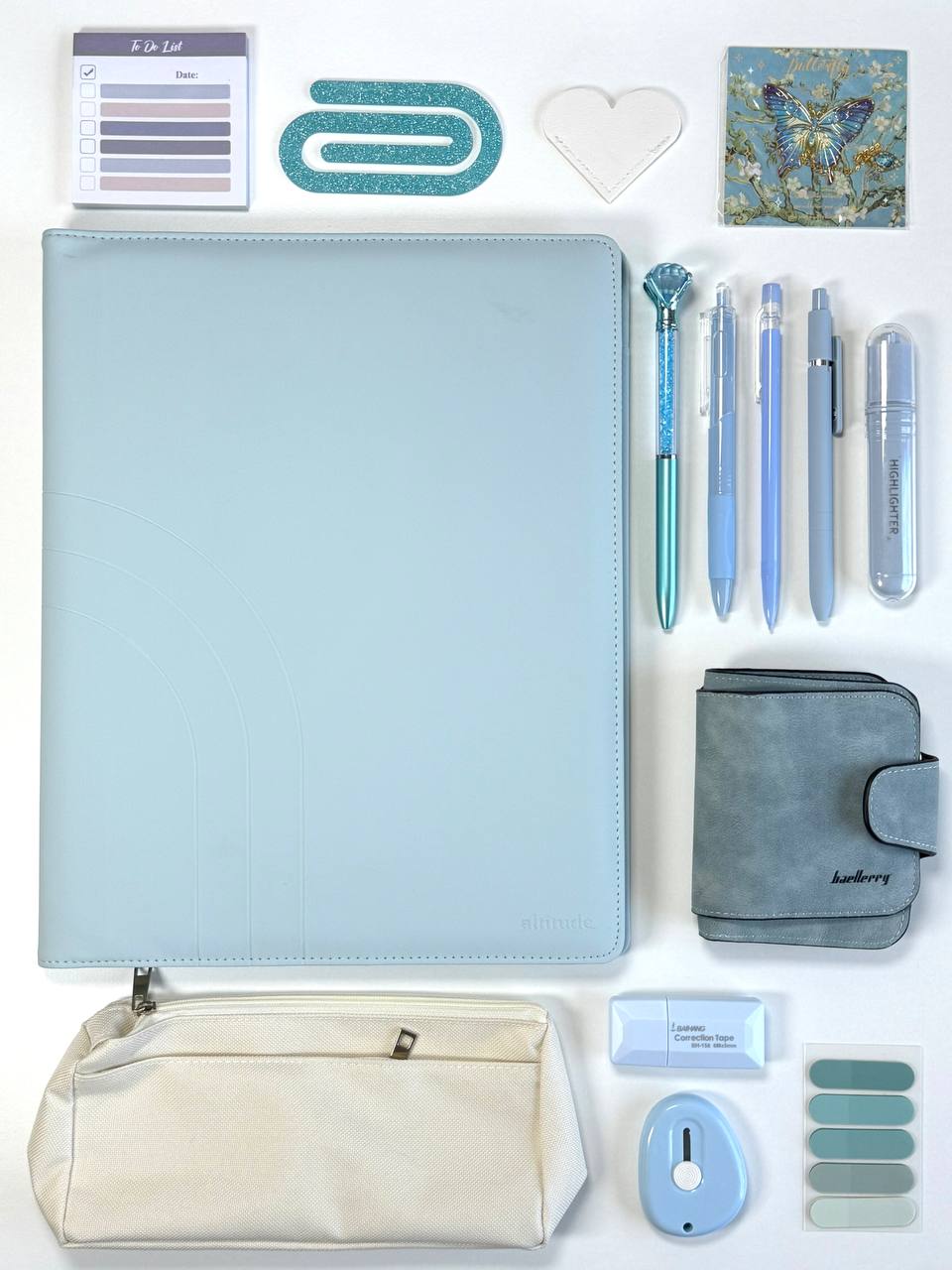 Blue A4 Padfolio Stationery Gift Set