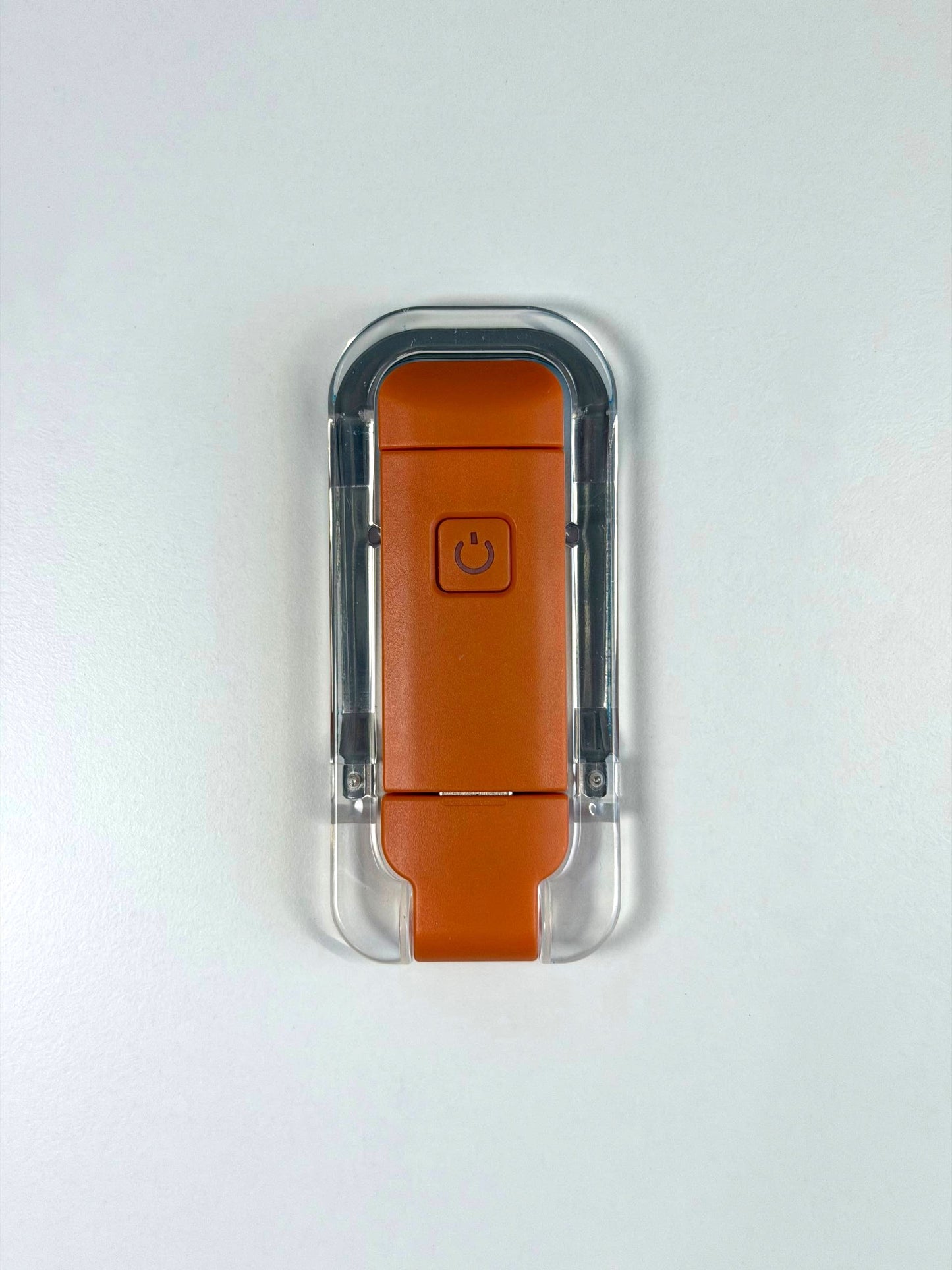 Genopladelig USB læselampe med klemme - orange