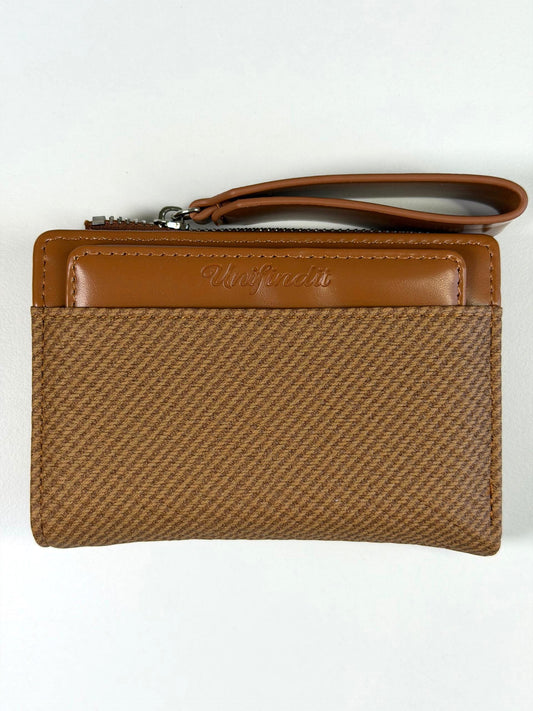 Wristlet Wallet & Removable Card Holder Brown